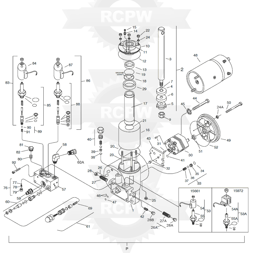 E-60 (with 1-3/4" Cylinder) Diagram